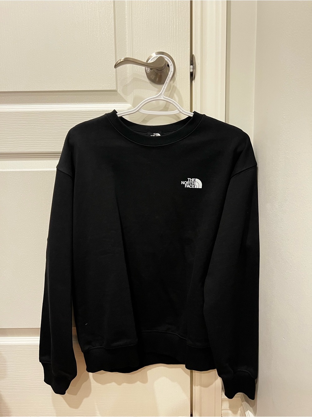 The North Face Black Crew Sweatshirt with White Logo